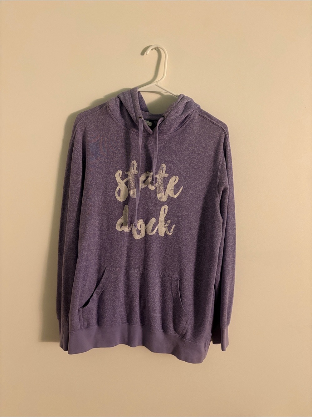 MV Sport Purple Hooded Pullover Sweatshirt with Front Pocket